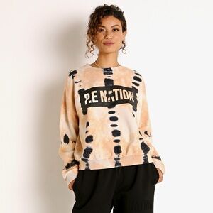 P.E. NATION | Score Runner Sweatshirt Coral Gold Tie Dye XS